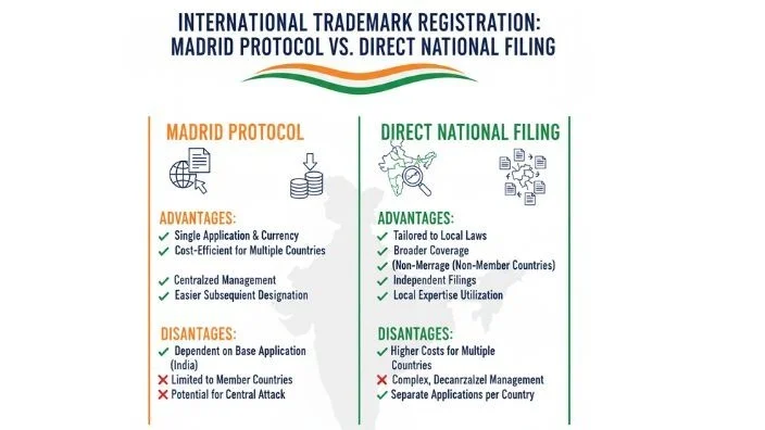 How Indian Businesses Can Protect Their Brand Globally: Madrid Protocol vs Direct National Trademark Filing